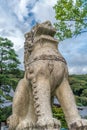 Komainu Ã§â¹âºÃ§Å Â¬ Lion-Dog guardian at Niomon Ã¤Â»ÂÃ§Å½â¹Ã©ââ¬ Deva Gate of Kiyomizu-dera Buddhist Temple. Royalty Free Stock Photo